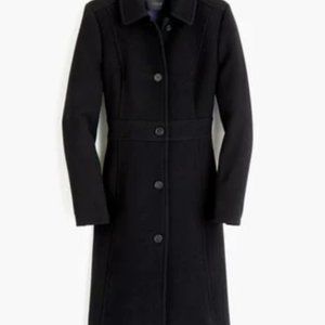 J Crew Lady Day Coat Italian Cloth, Black - NWT